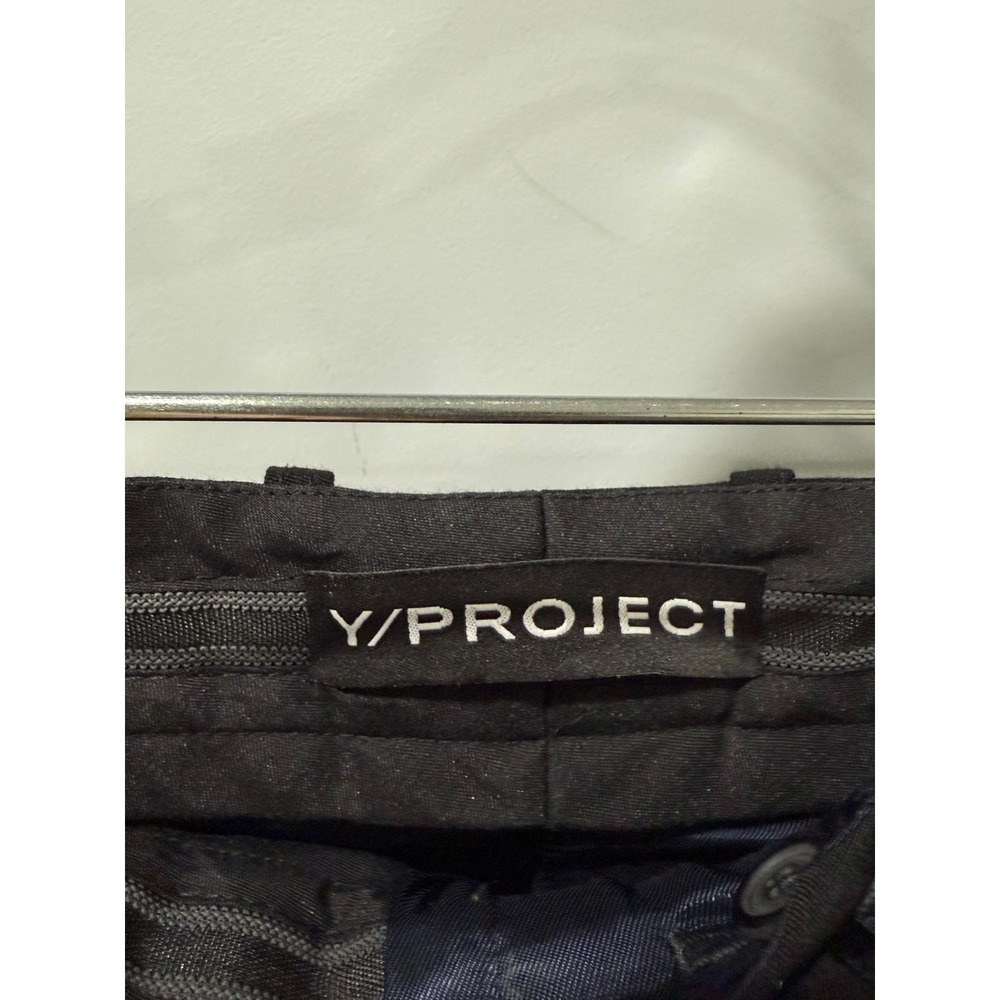 Y/Project Black Virgin Wool Multi Belt Loop Tailored Trousers Mens Size M - Picture 3 of 10
